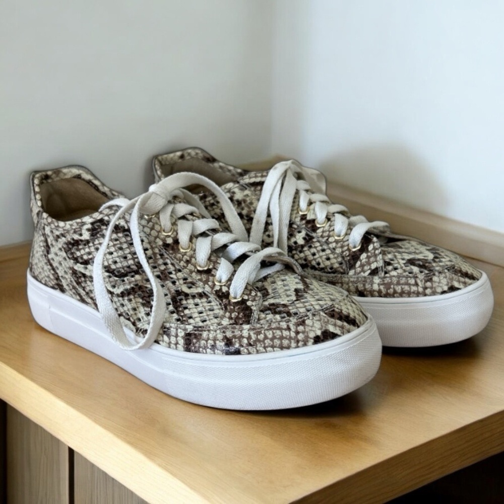 Vince Camuto Sneakers Womens Snakeskin Leather Platform Laser Cut  Karshey
